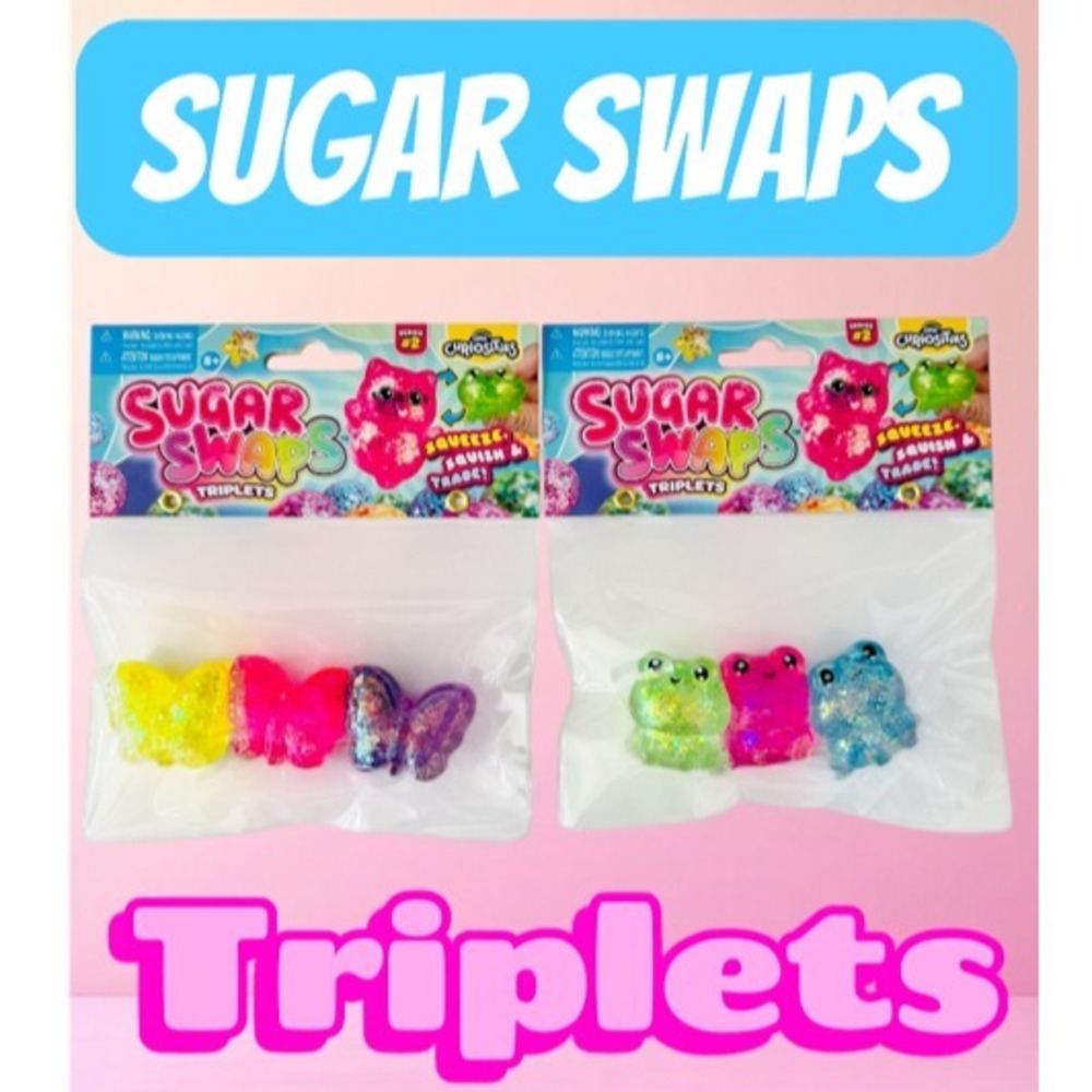 Viral Five Below Sugar Swap Triplets Squishy Butterlies and Frogs‎ Tic Tok Orb